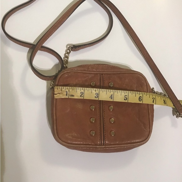 Micheal Kors brown leather studded with chains cross body bag - Picture 3 of 10